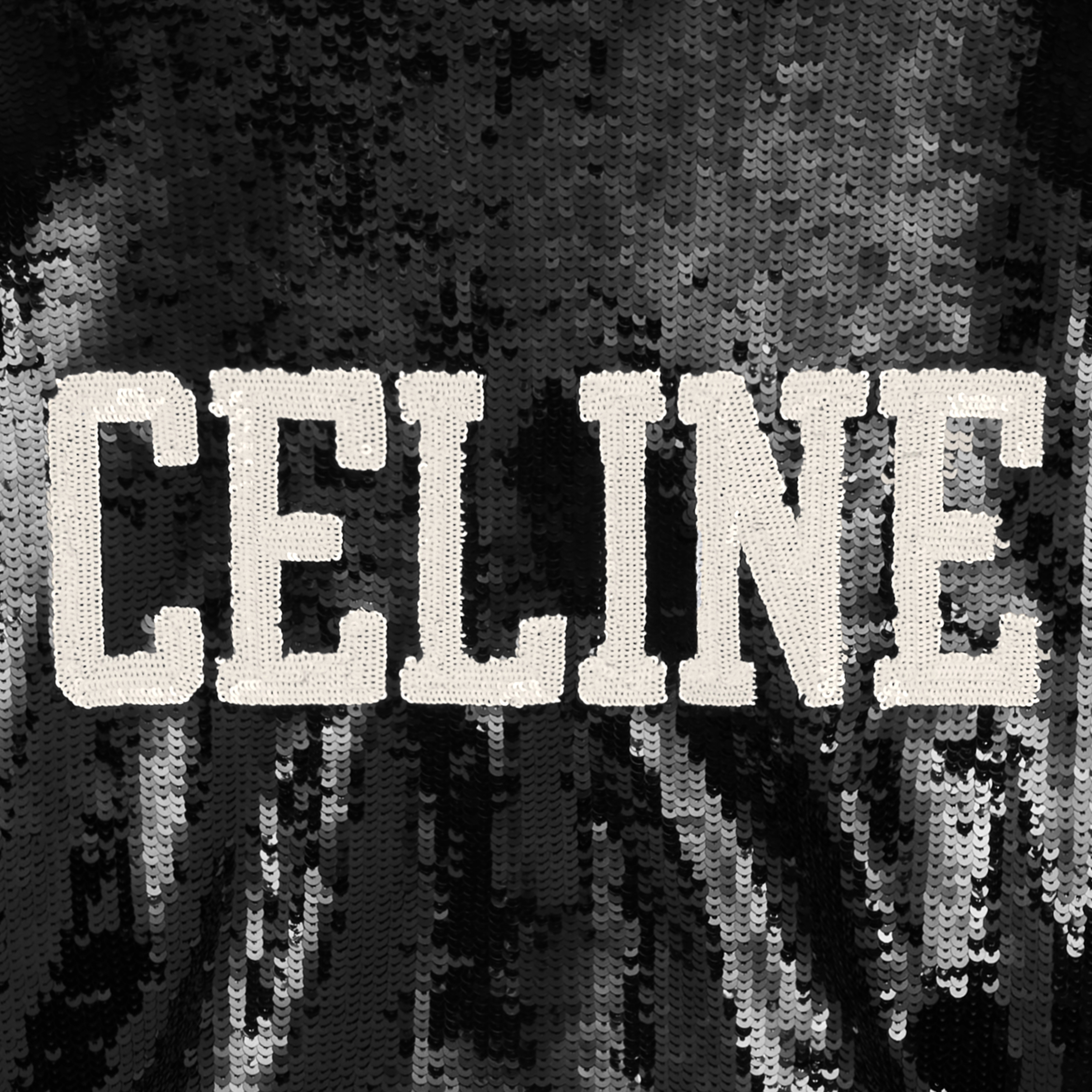 Celine embroidered crop top in Cotton fleece - 4