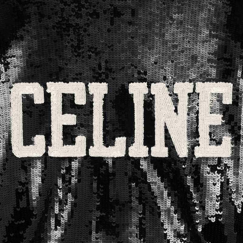 Celine embroidered crop top in Cotton fleece 4