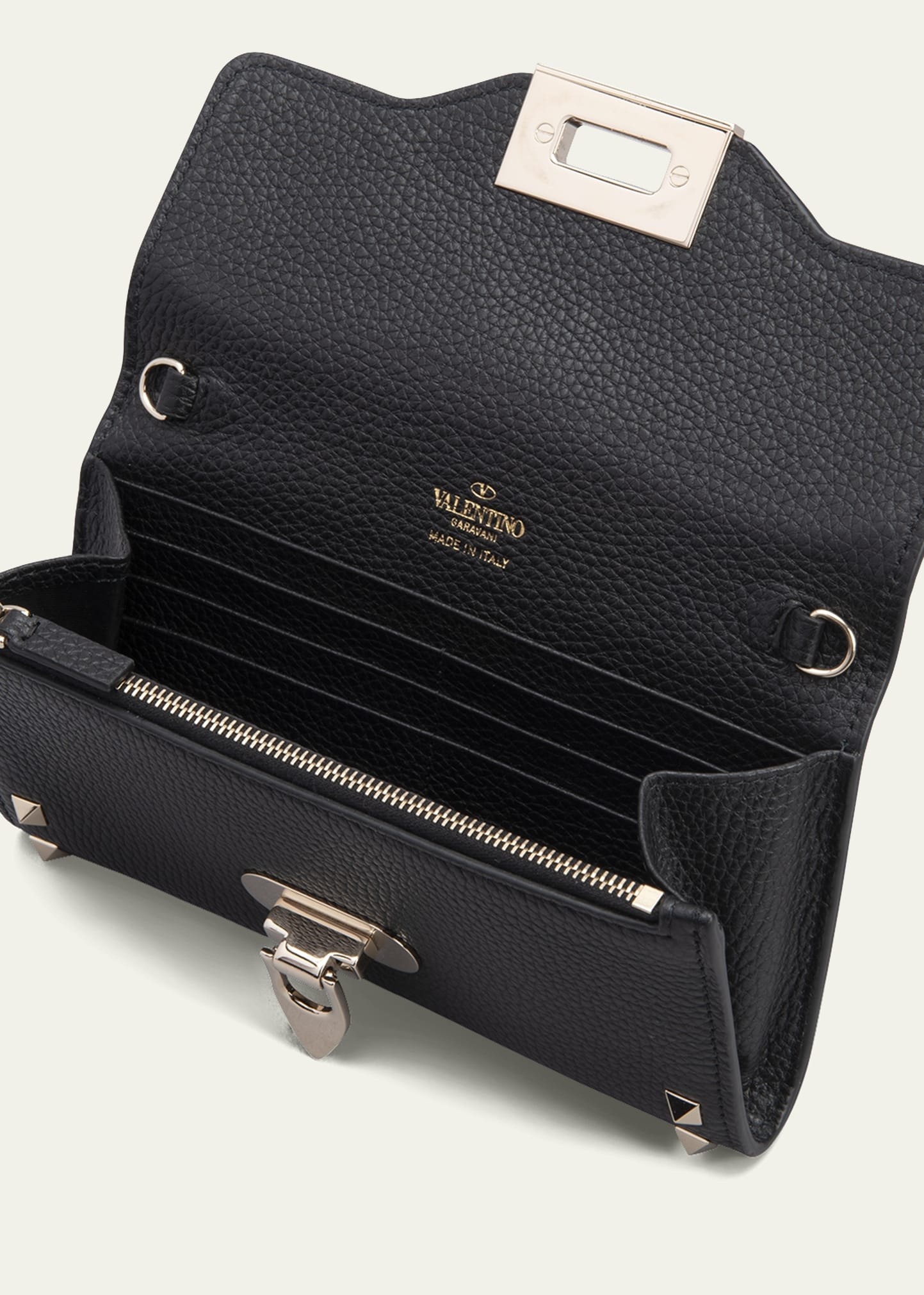 Rockstud Leather Wallet on Chain - 4