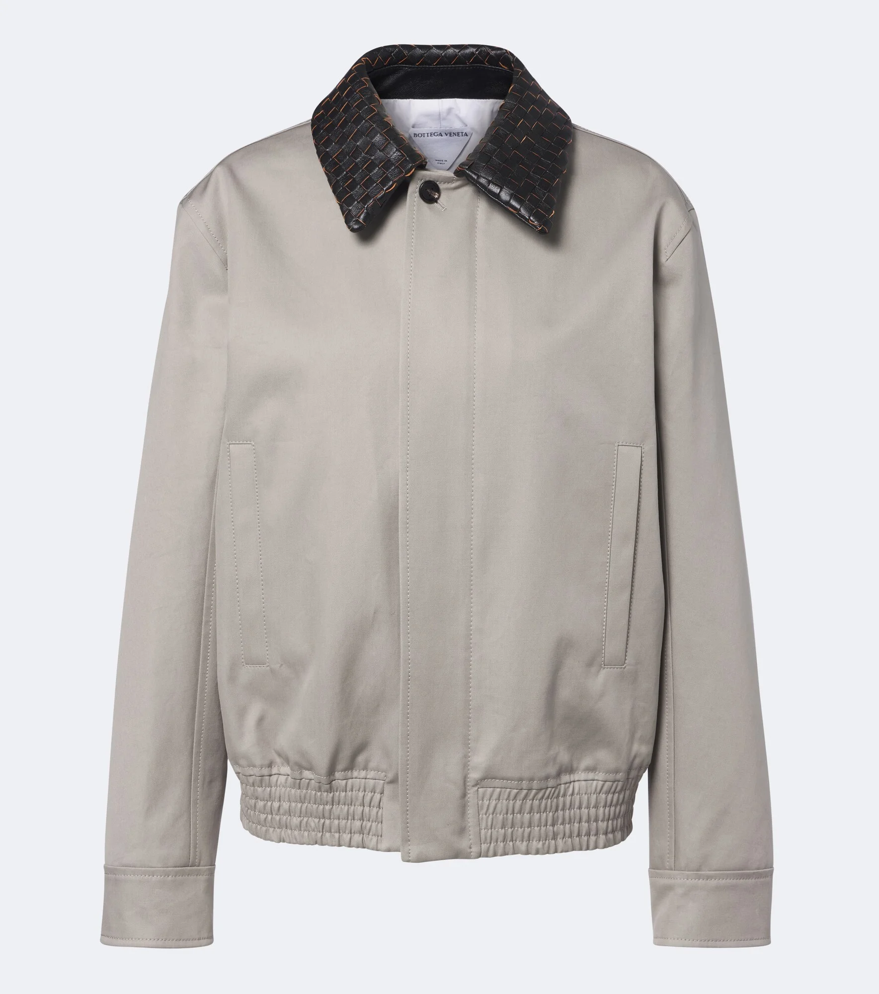 Intrecciato oversized cotton blouson jacket - 1