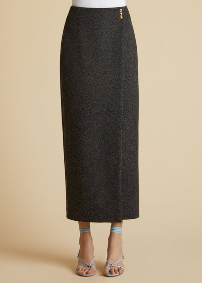 KHAITE The Terno Skirt in Grey outlook