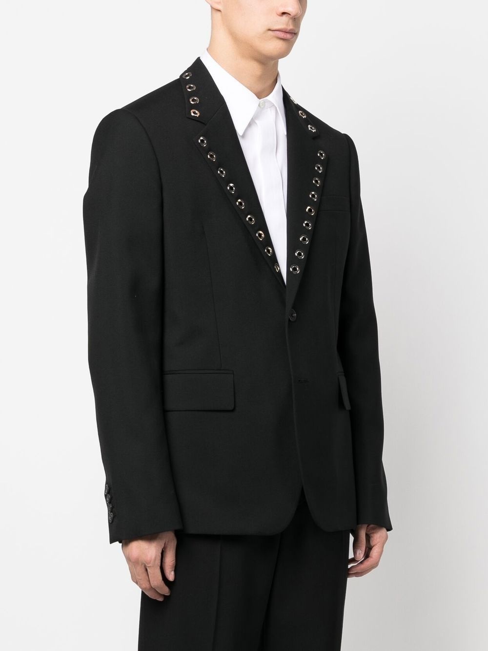 eyelet-detail blazer - 3