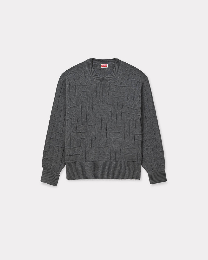 'KENZO Weave' embroidered jumper in cotton 1