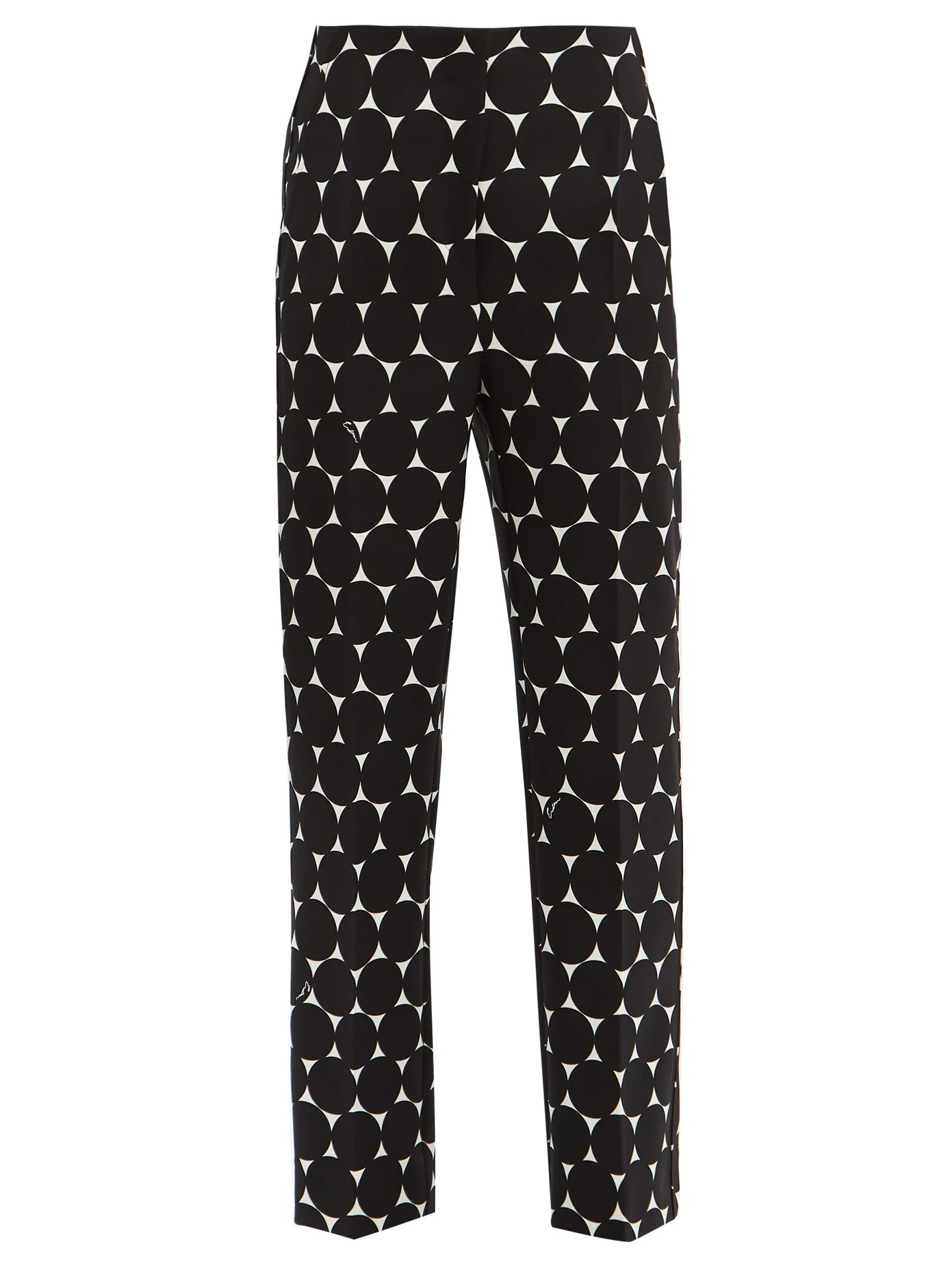 Pansy dotted crepe cigarette trousers - 1