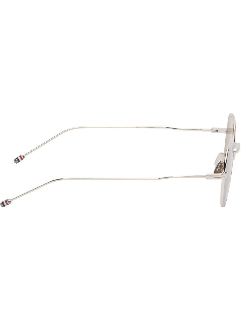 Thom Browne Silver Titanium Round Sunglasses outlook