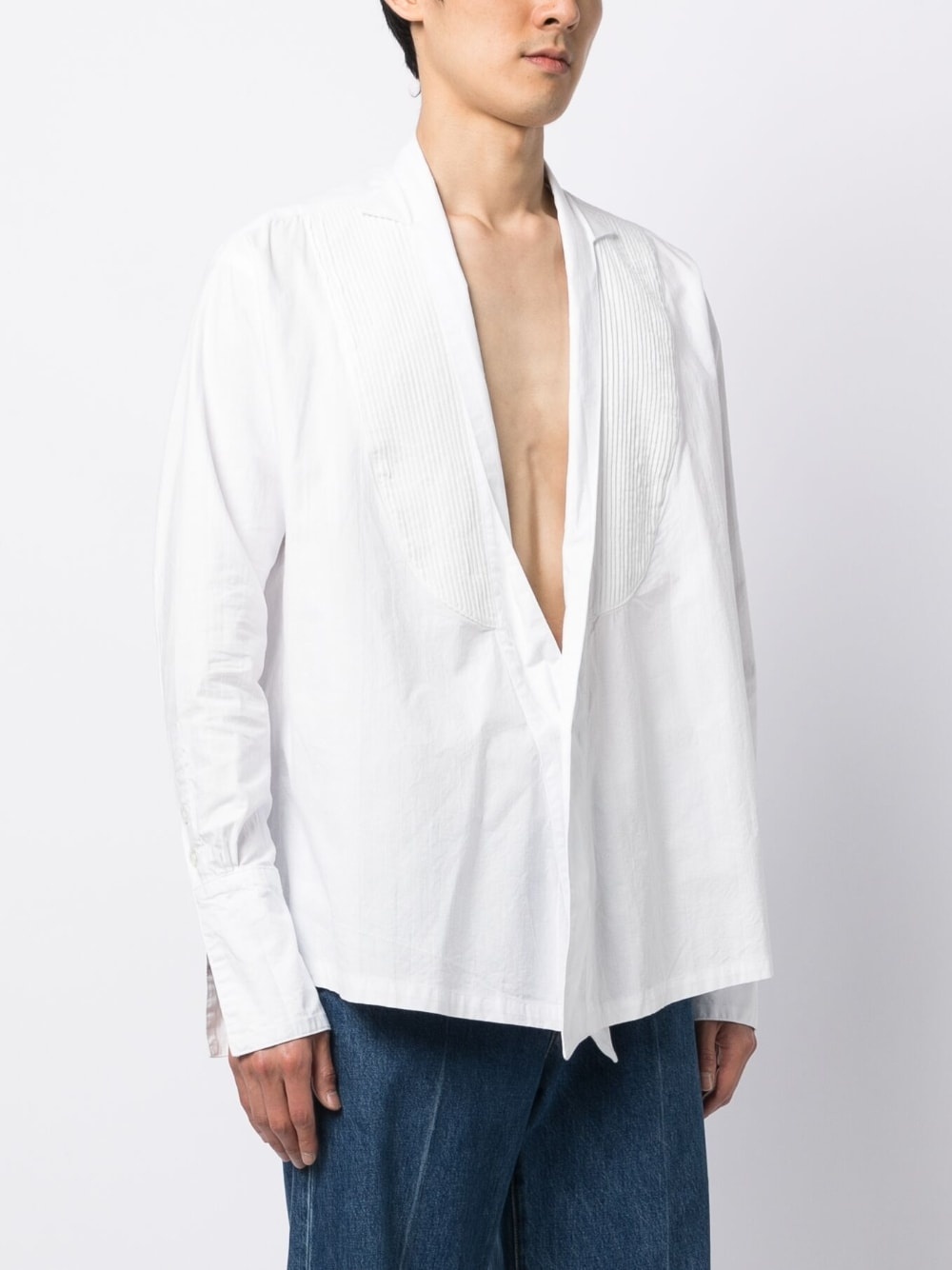 Military open-front cotton shirt - 3