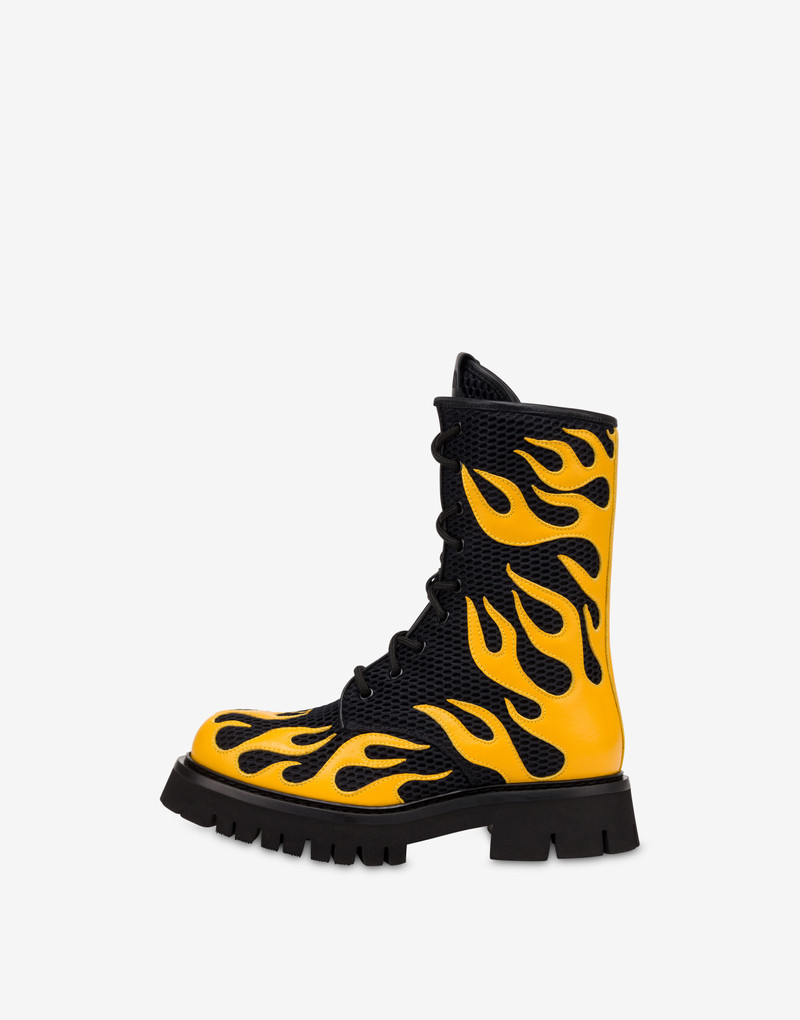 FLAMES MESH COMBAT BOOTS 2