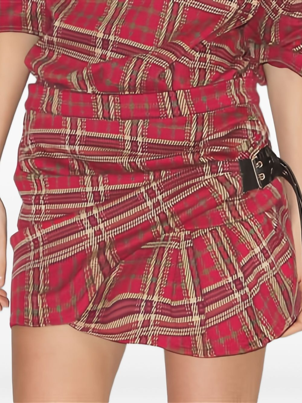 belted plaid skirt - 2
