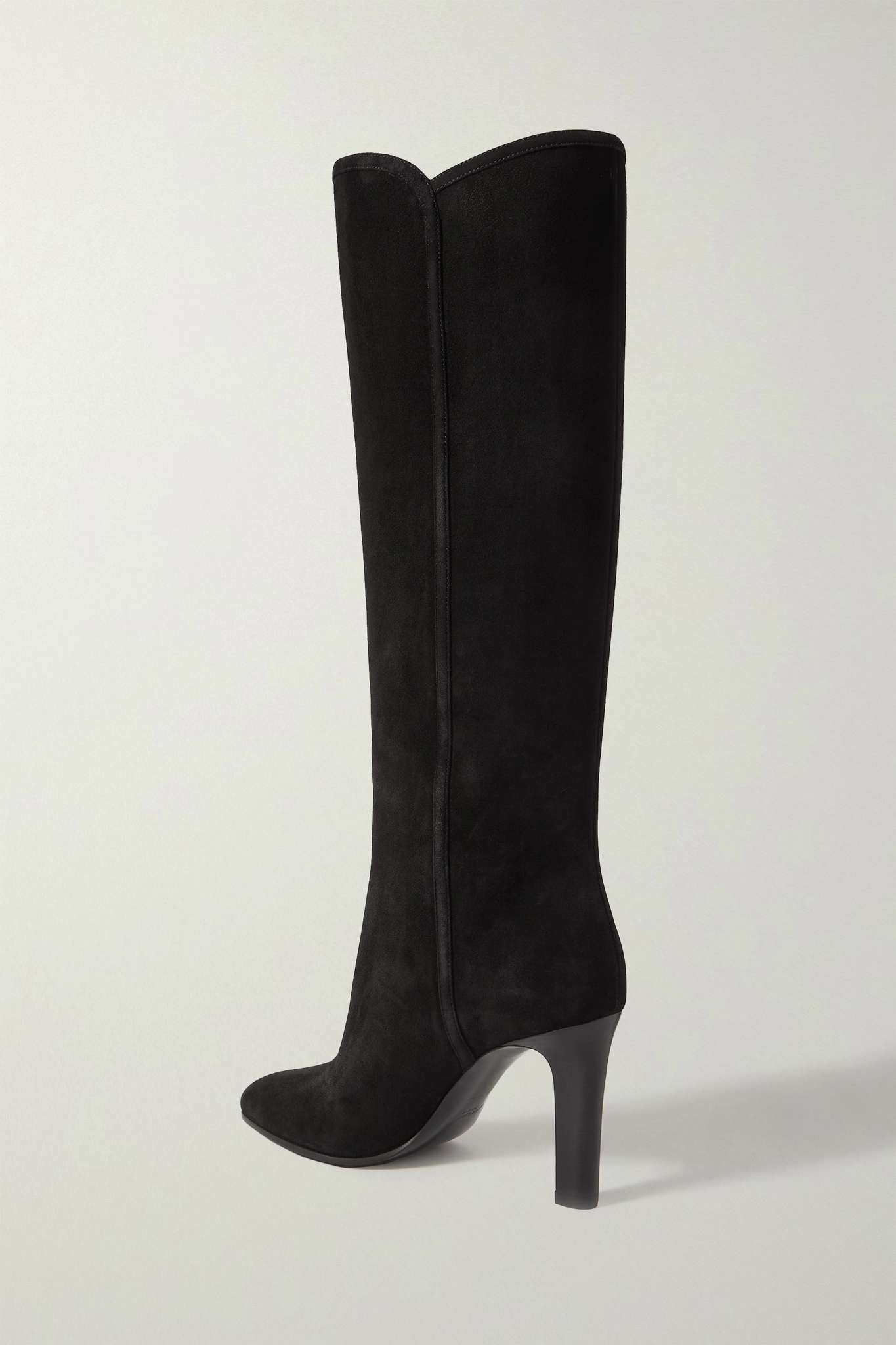 Jane logo-embellished suede knee boots - 3