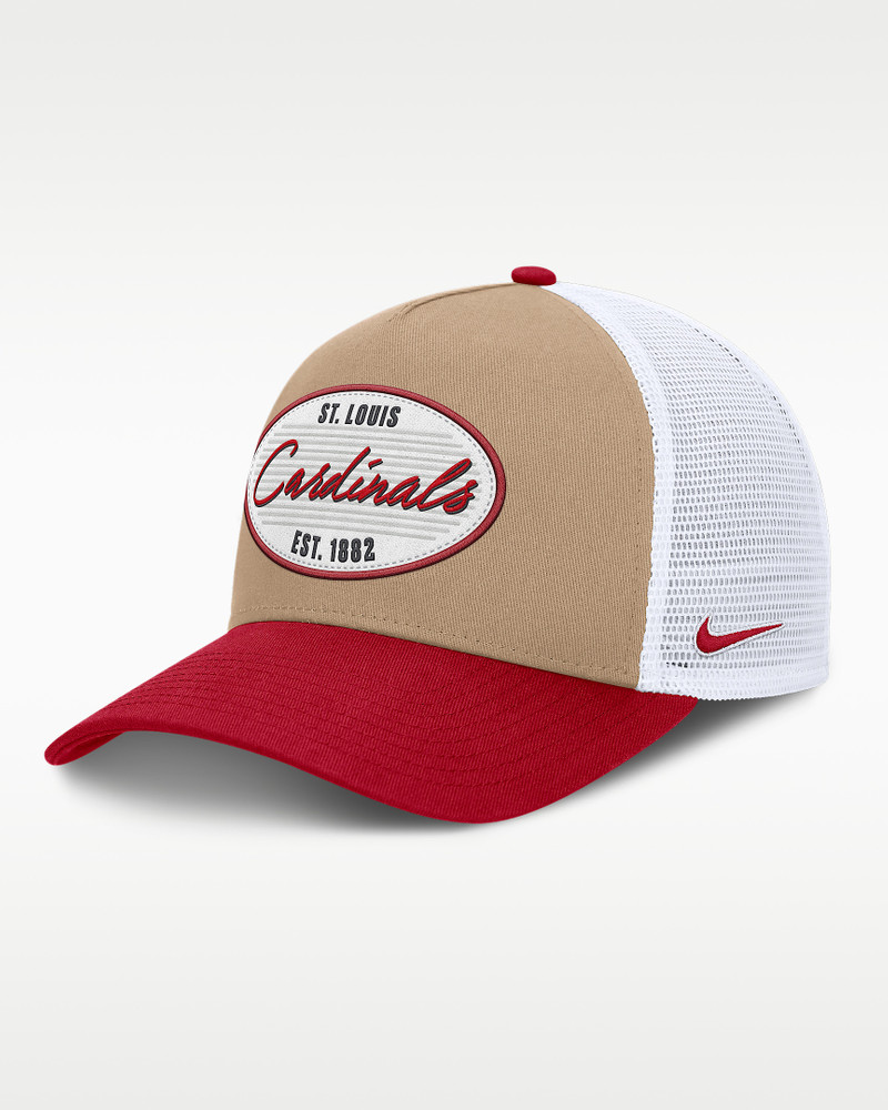 St. Louis Cardinals Rise Men's Nike MLB A-Frame Trucker Adjustable Hat 1