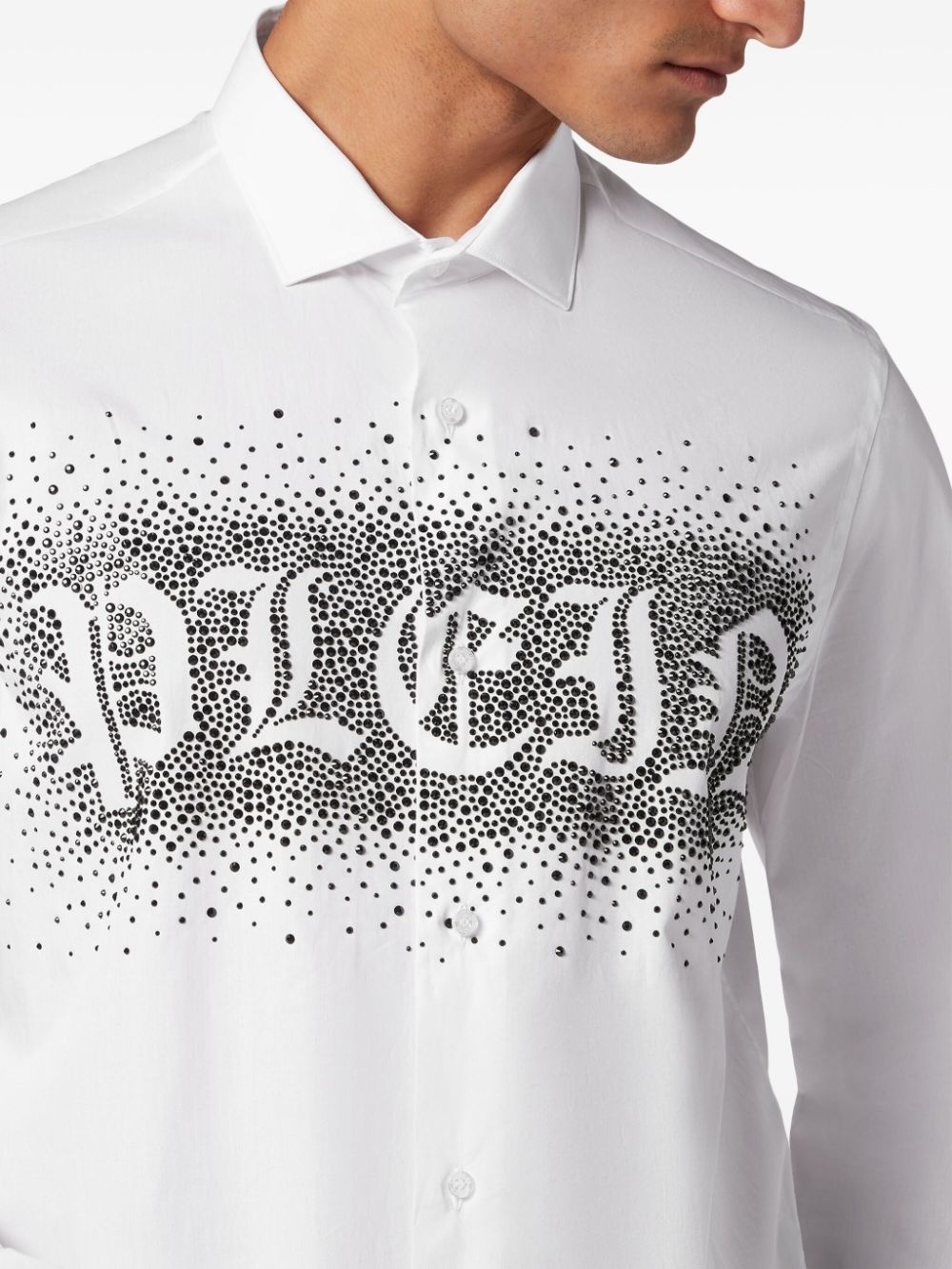 logo-print long-sleeve shirt - 4