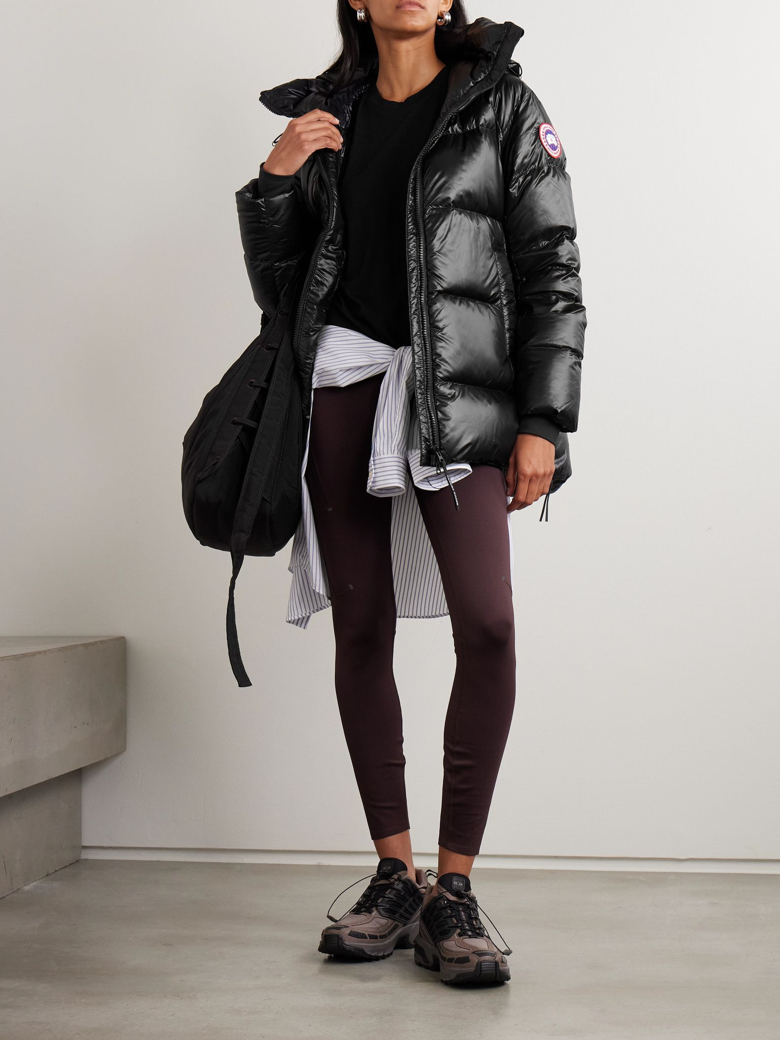 Cypress hooded quilted shell down jacket Black - 2