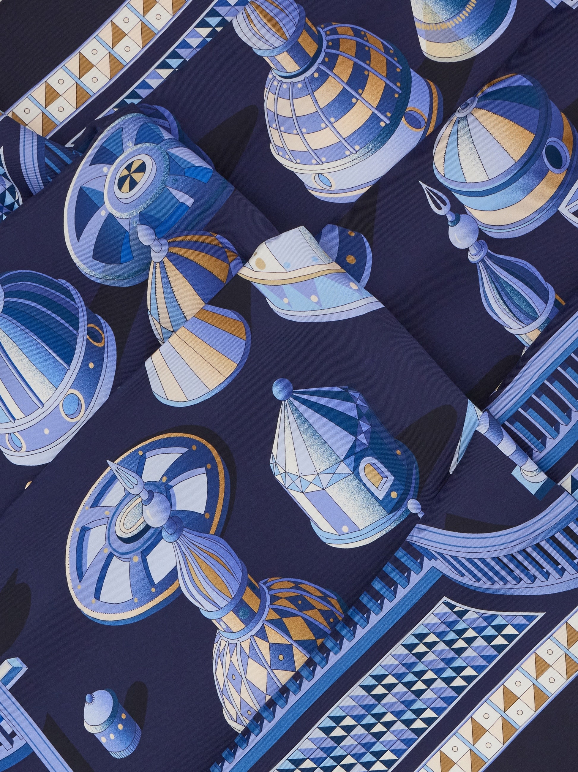 Nadir print silk scarf - 4