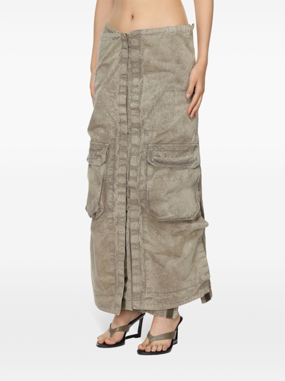 cargo-pocket midi skirt - 4