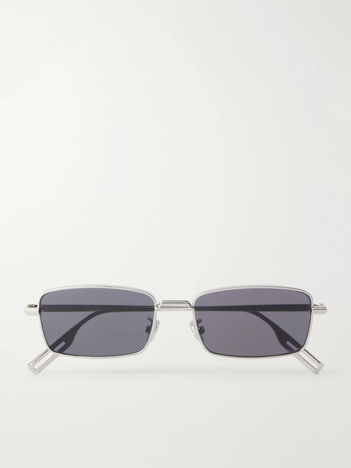 DiorBlackSuit S21U Square-Frame Silver-Tone Sunglasses - 1