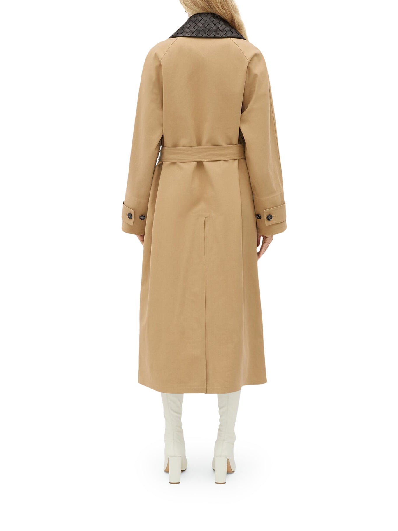 【BOTTEGA VENETA】Belted Trench Coat/追跡可能/全国送料無料 Bottega Veneta COTTON TRENCH COAT WITH BRAIDED COLLAR
