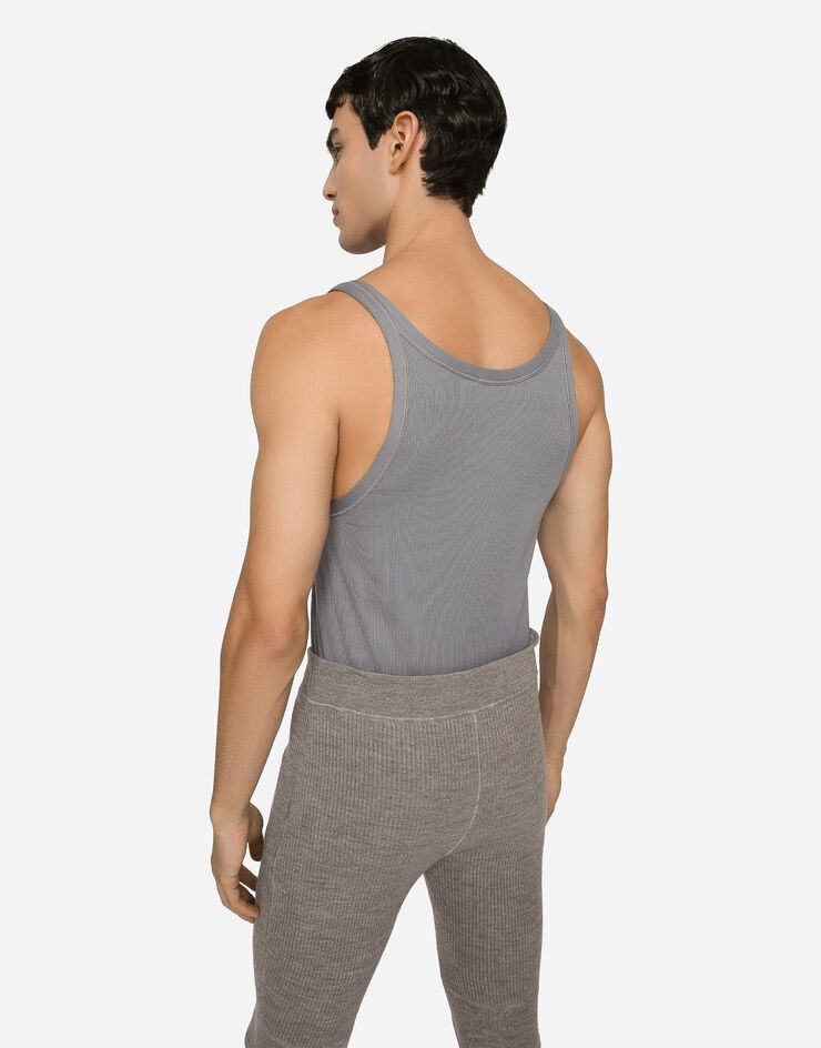 Fine-rib cotton singlet - 5