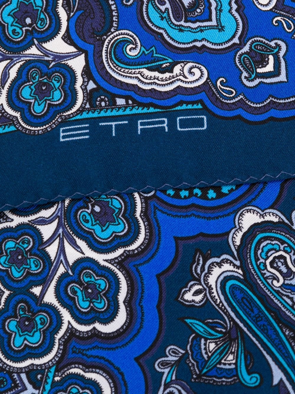 paisley print silk pocket square - 3