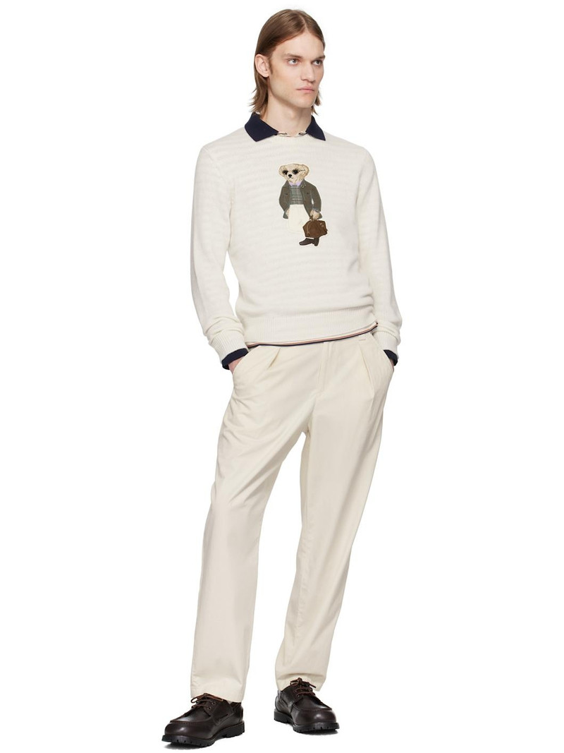 Ralph Lauren Off-White Polo Bear Cashmere Sweater outlook