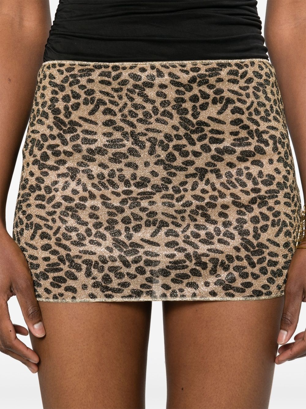 leopard-print mini skirt - 5