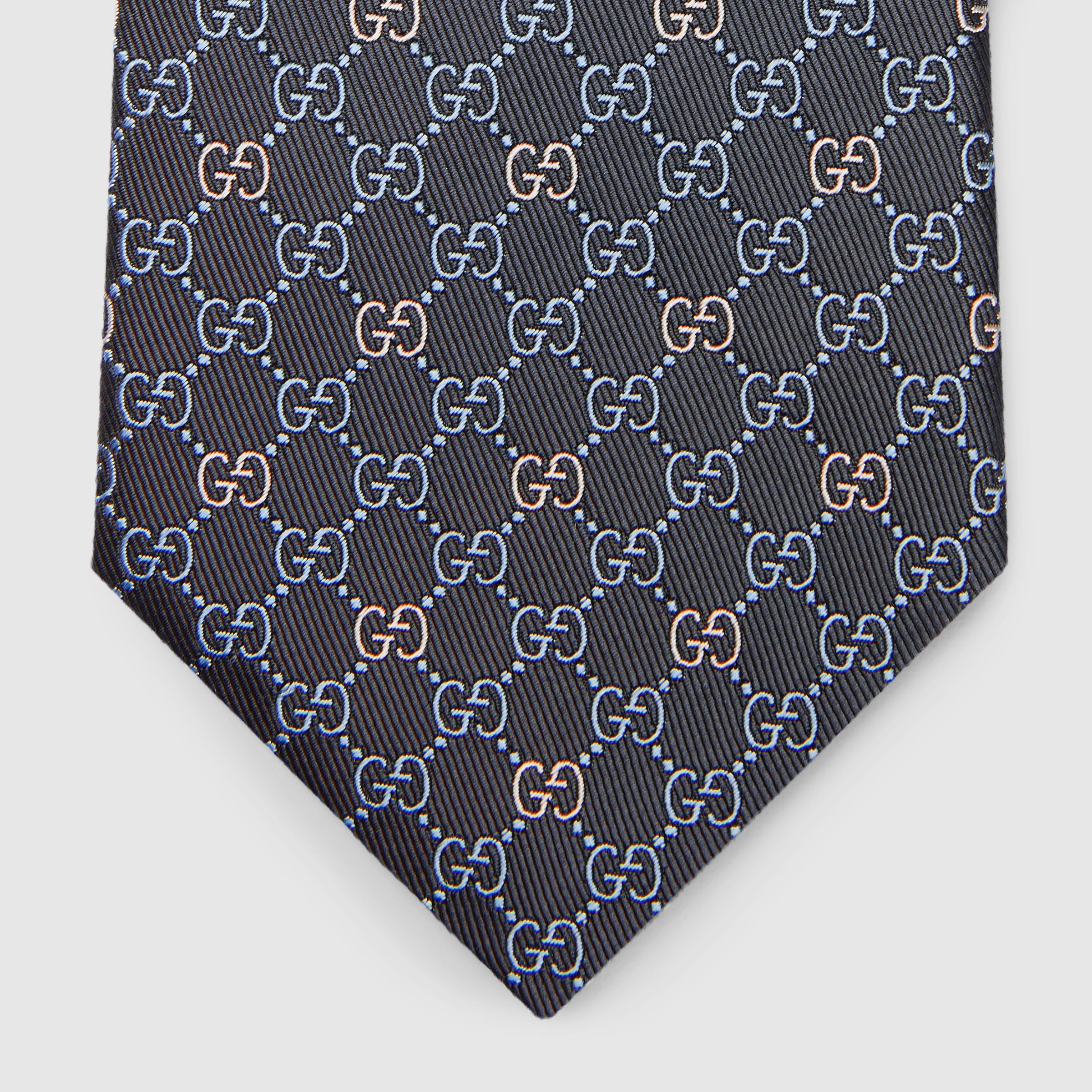 GG silk jacquard tie - 4