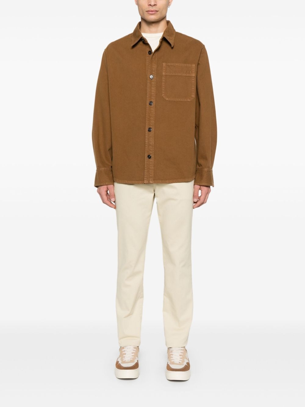 logo-embroidered shirt - 2