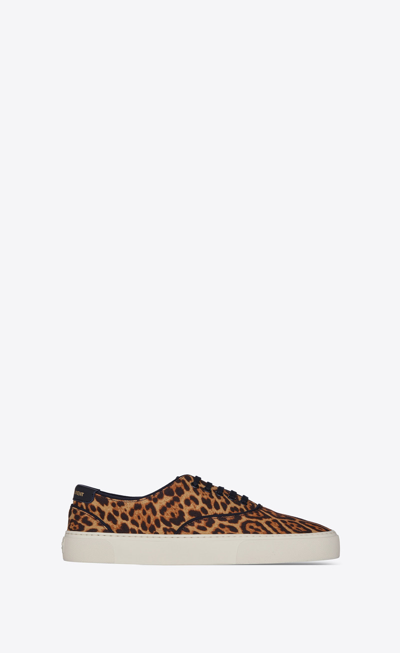 venice sneakers in leopard-print canvas 1