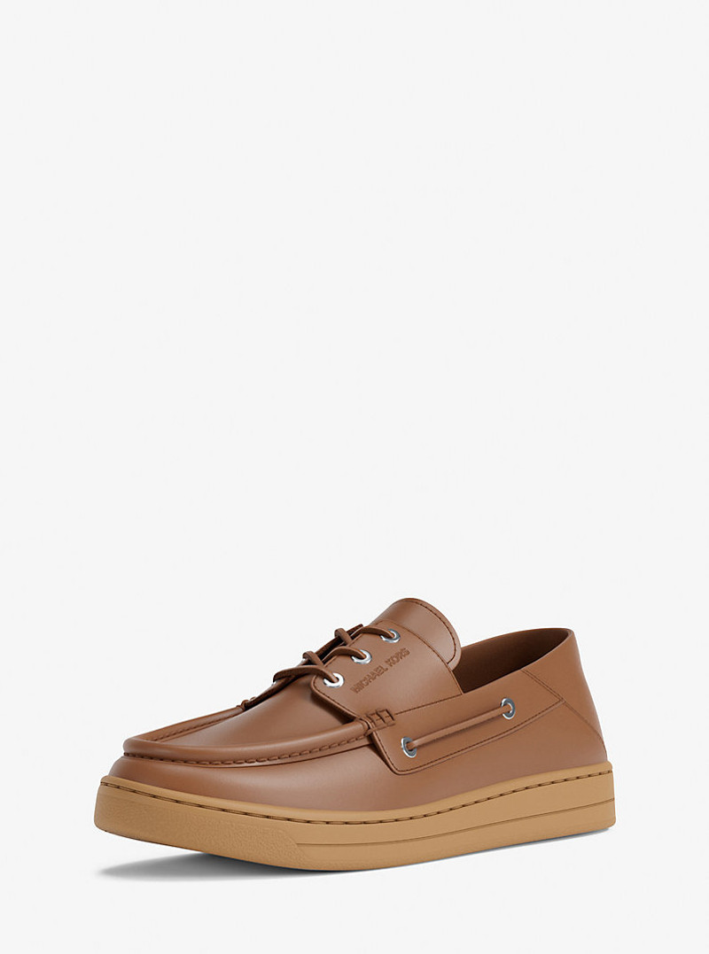 MICHAEL KORS Aiden Leather Boat Shoes outlook