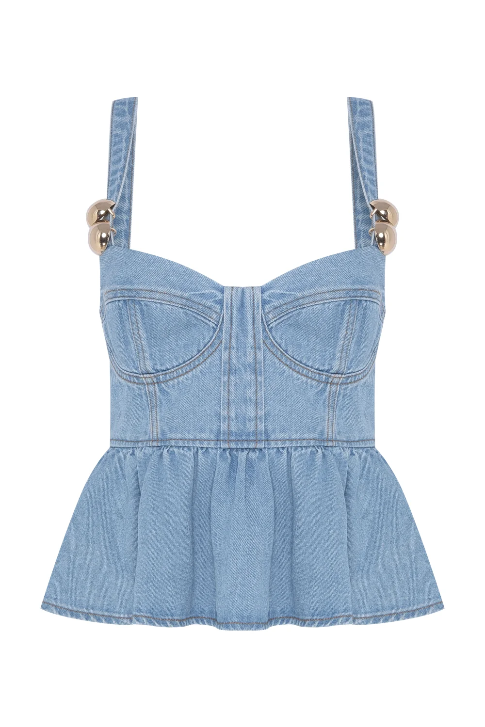 MARINA DENIM TOP - 1