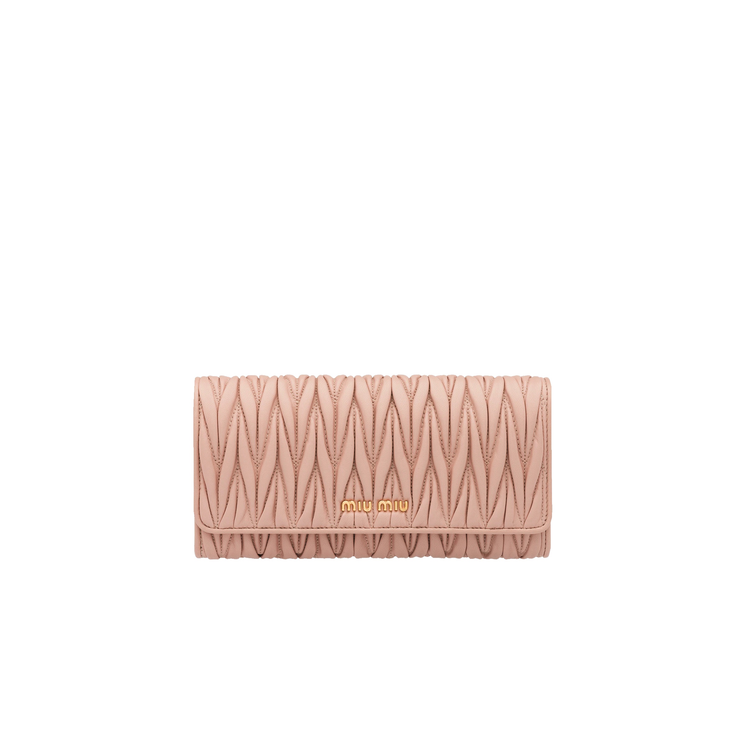 Large matelassé nappa leather wallet - 1