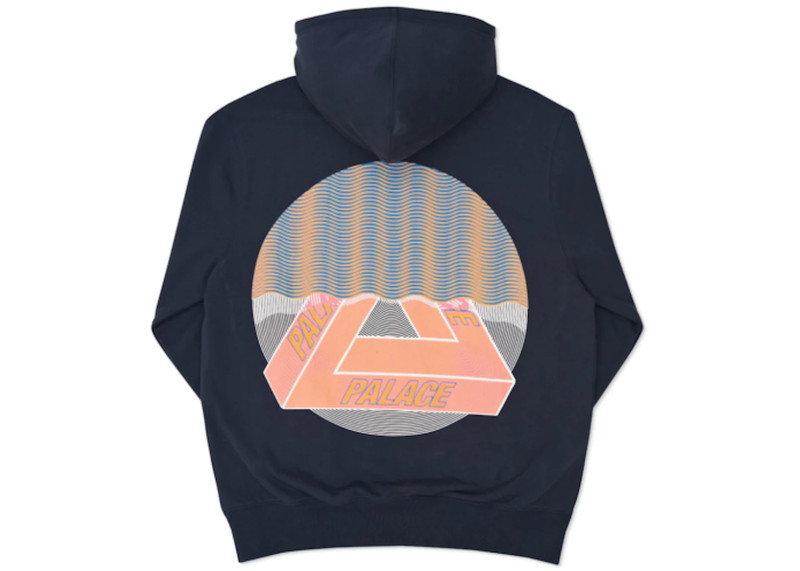 PALACE Palace Tri-Curtain Hood Navy/Grey/Orange outlook
