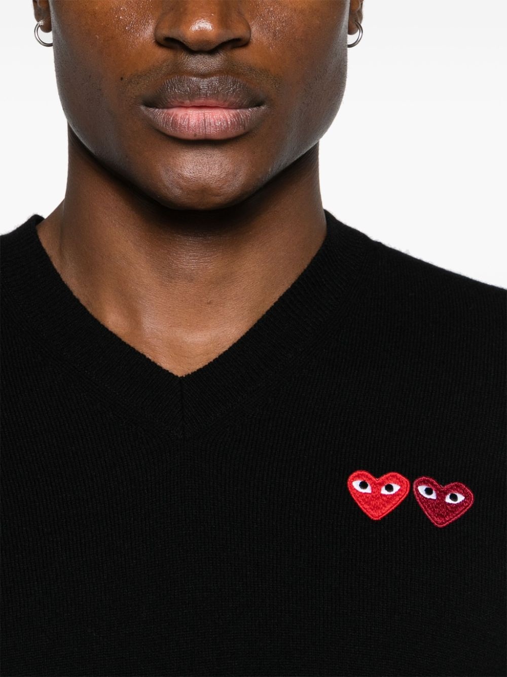 Heart-patch wool jumper - 6