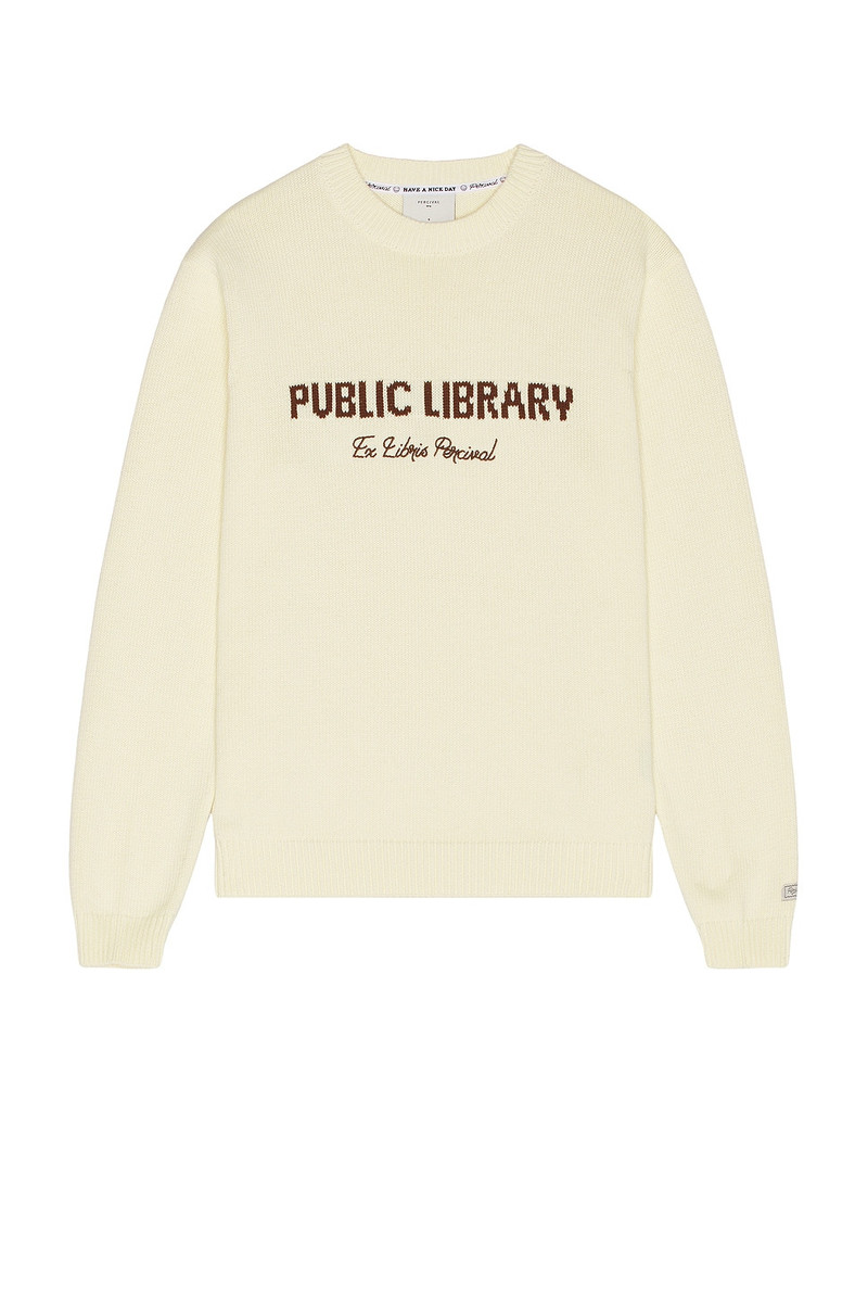 Public Library Knitted Crew Jumper - 1