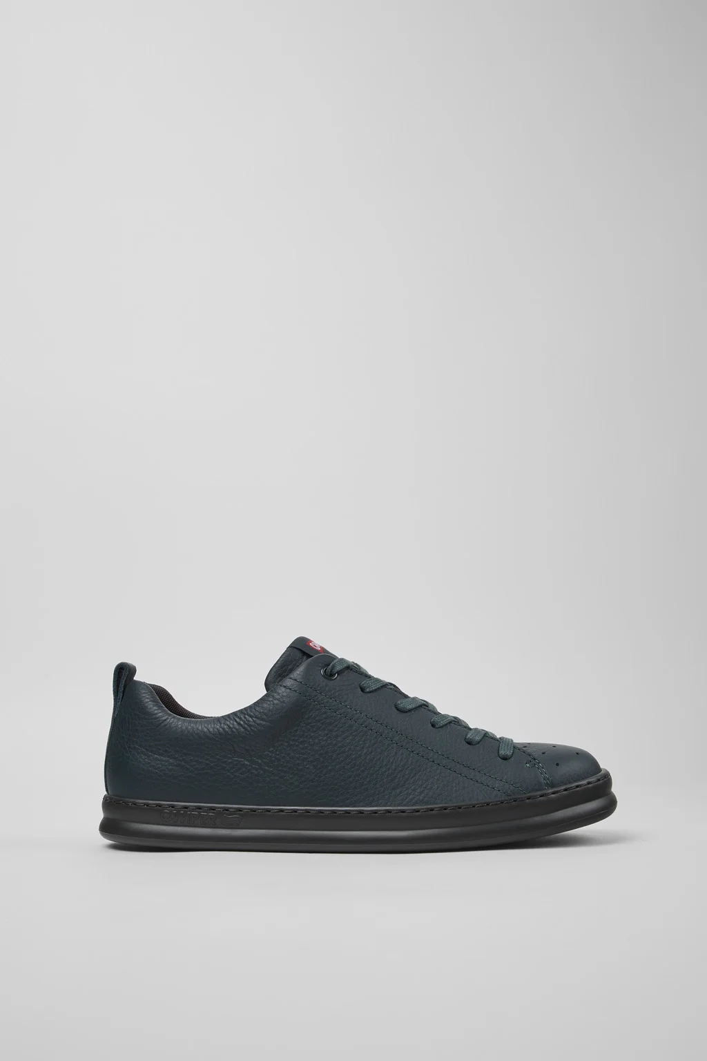 Green leather sneakers for men - 1