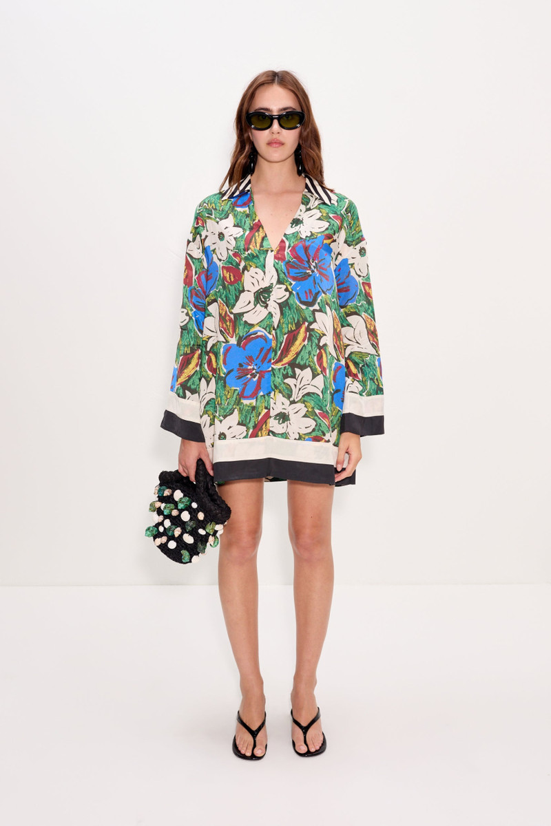 SIMONMILLER Diaz Mini Dress In Tropical Floral Print Combo outlook