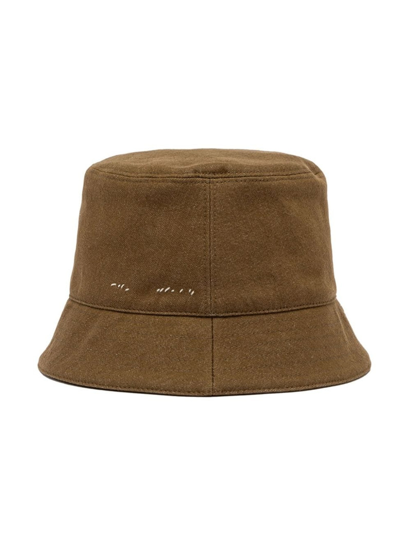 logo-embroidered cotton bucket hat 3