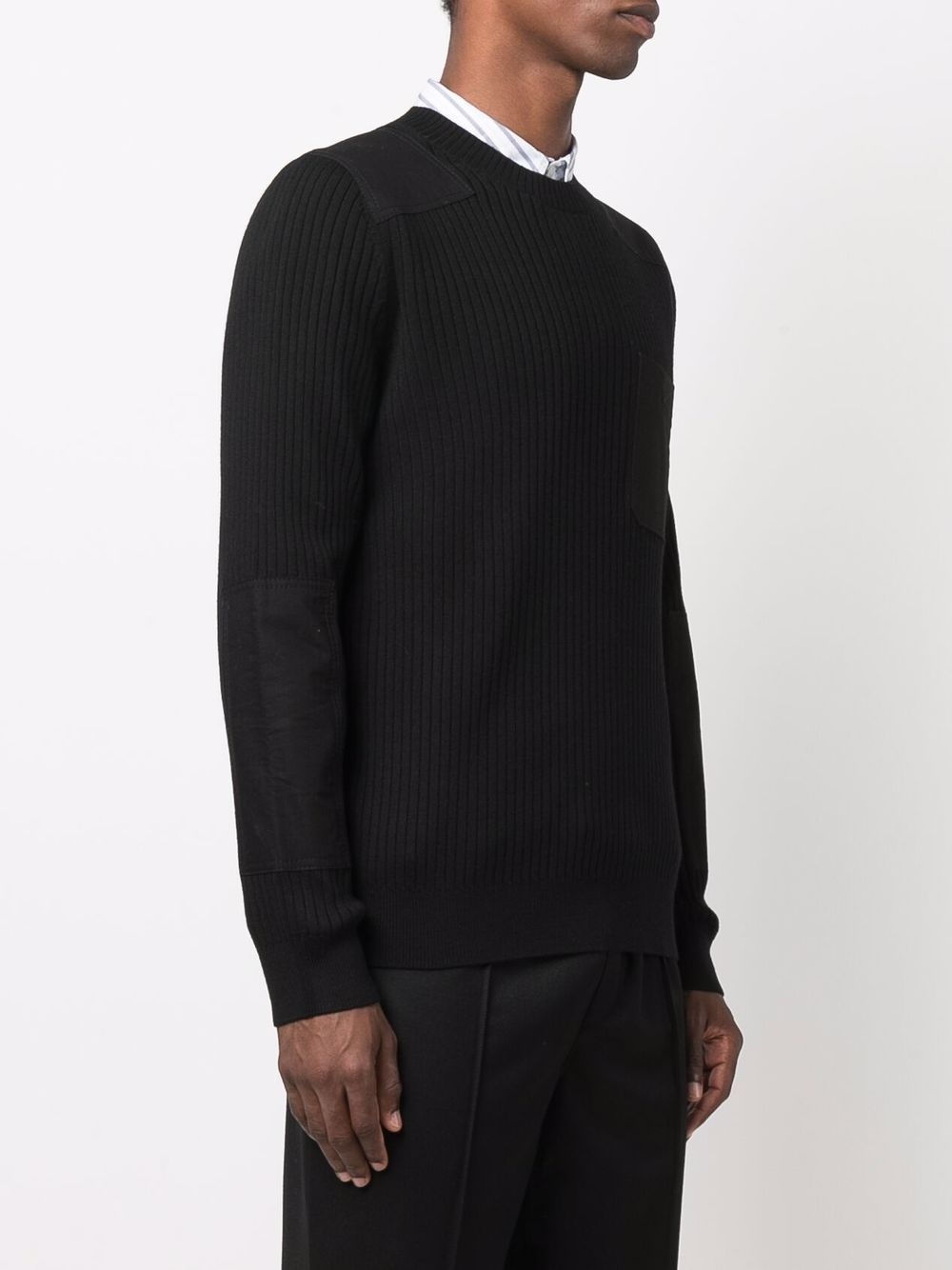 ribbed-knit wool jumper - 3