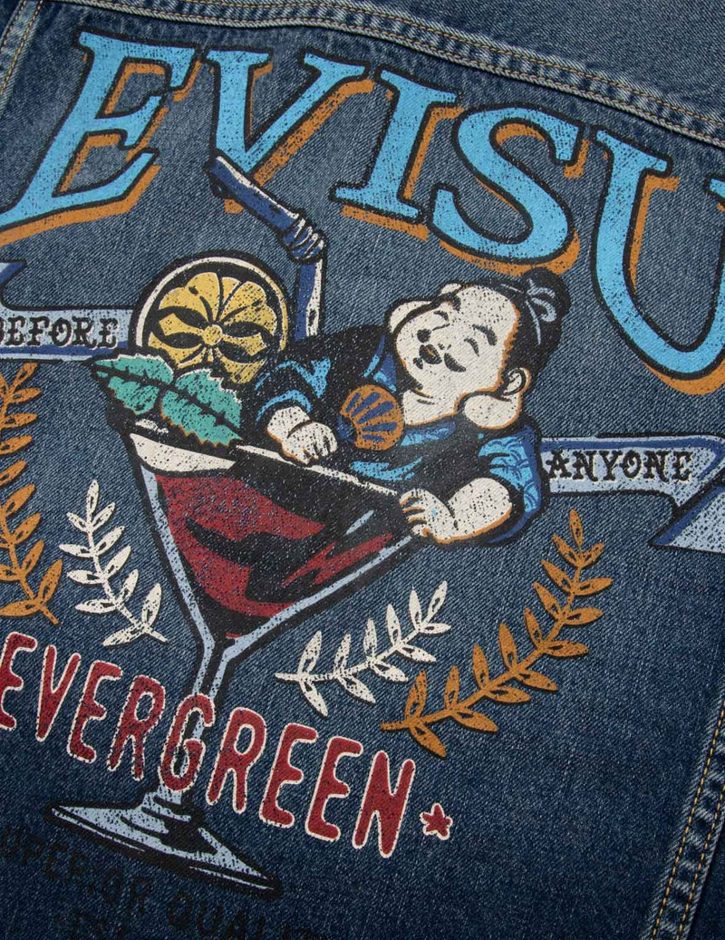 PLAYFUL GODHEAD PRINT LOOSE FIT DENIM SHIRT JACKET 7