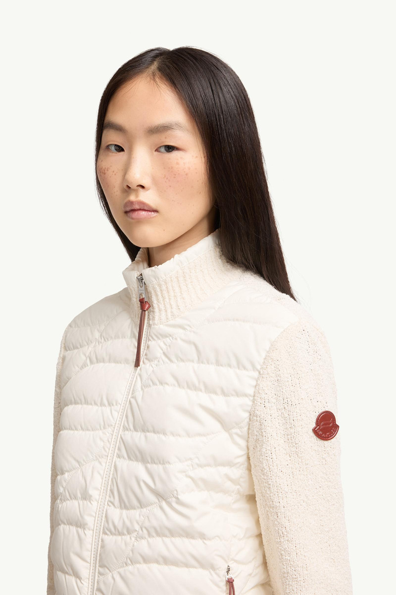 Cotton Blend Padded Zip-Up Cardigan 3