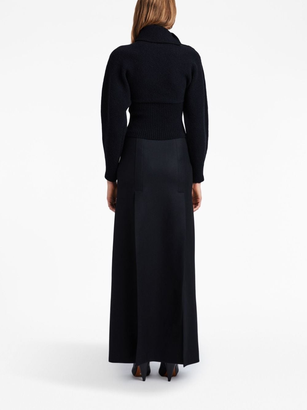 felted slit maxi skirt - 4