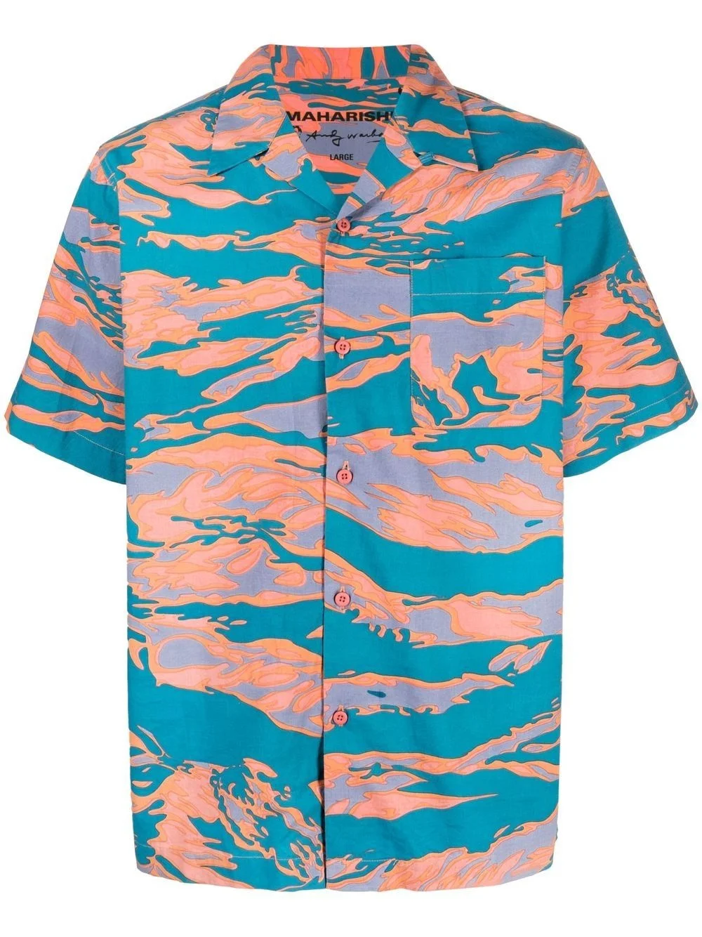 graphic-print camp-collar shirt - 1