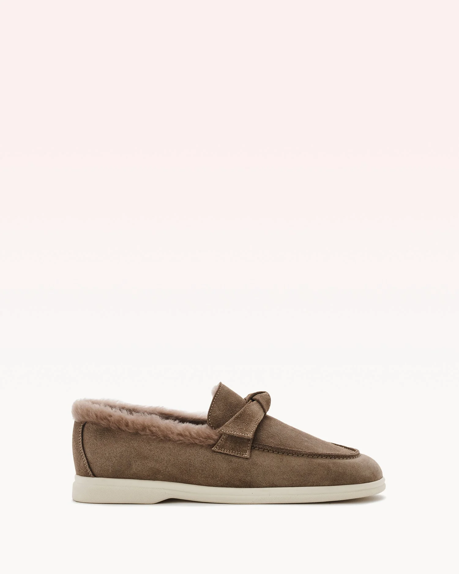 CLARITA SHEARLING SLIP ON SEMOLINA - 1