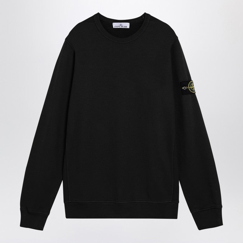 Stone Island Black Cotton Crew-Neck Sweatshirt Men - 1