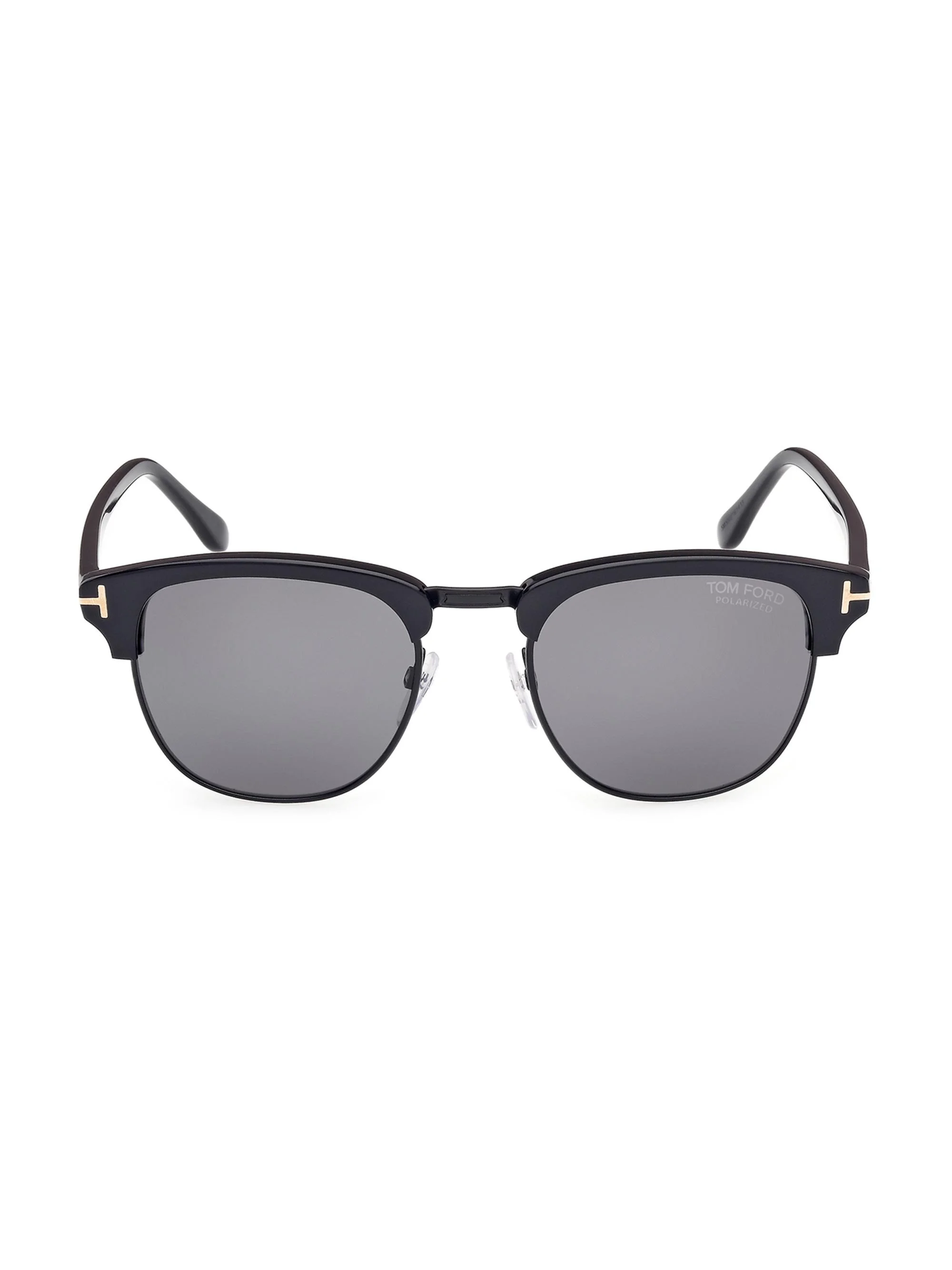 Men's Henry 53MM Browline Sunglasses - Black Grey - 1