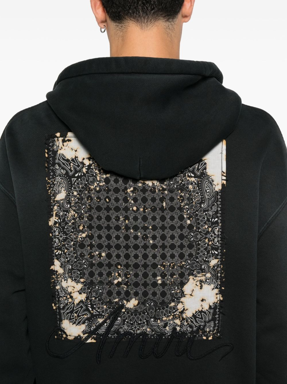 embroidered drawstring hoodie - 5