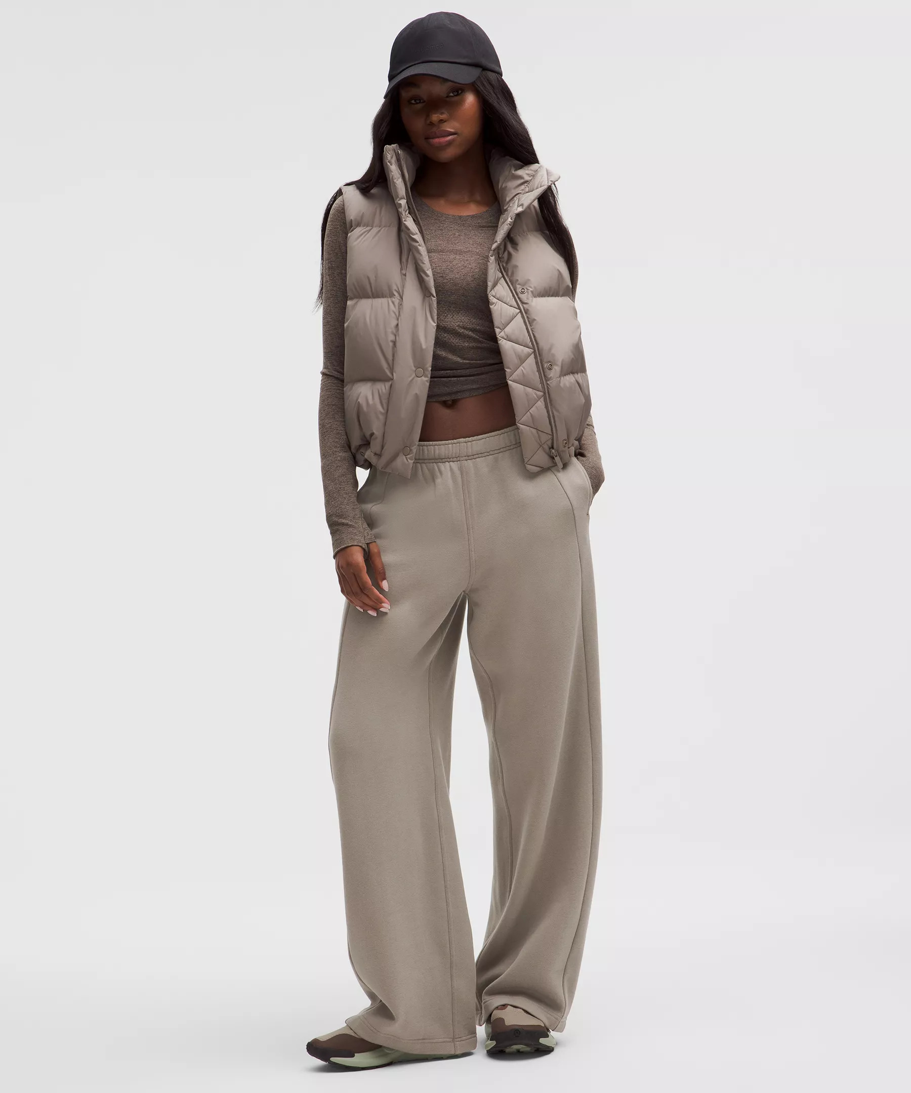 Scuba Mid-Rise Wide-Leg Pant Gathered Waistband *Regular - 1