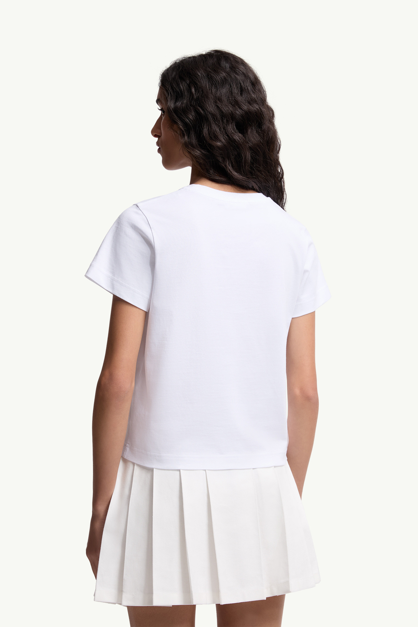 Embroidered Cursive Logo Cotton T-Shirt - 5