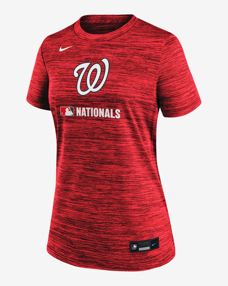 Washington Nationals Authentic Collection Velocity Women's Nike Dri-FIT MLB T-Shirt 1