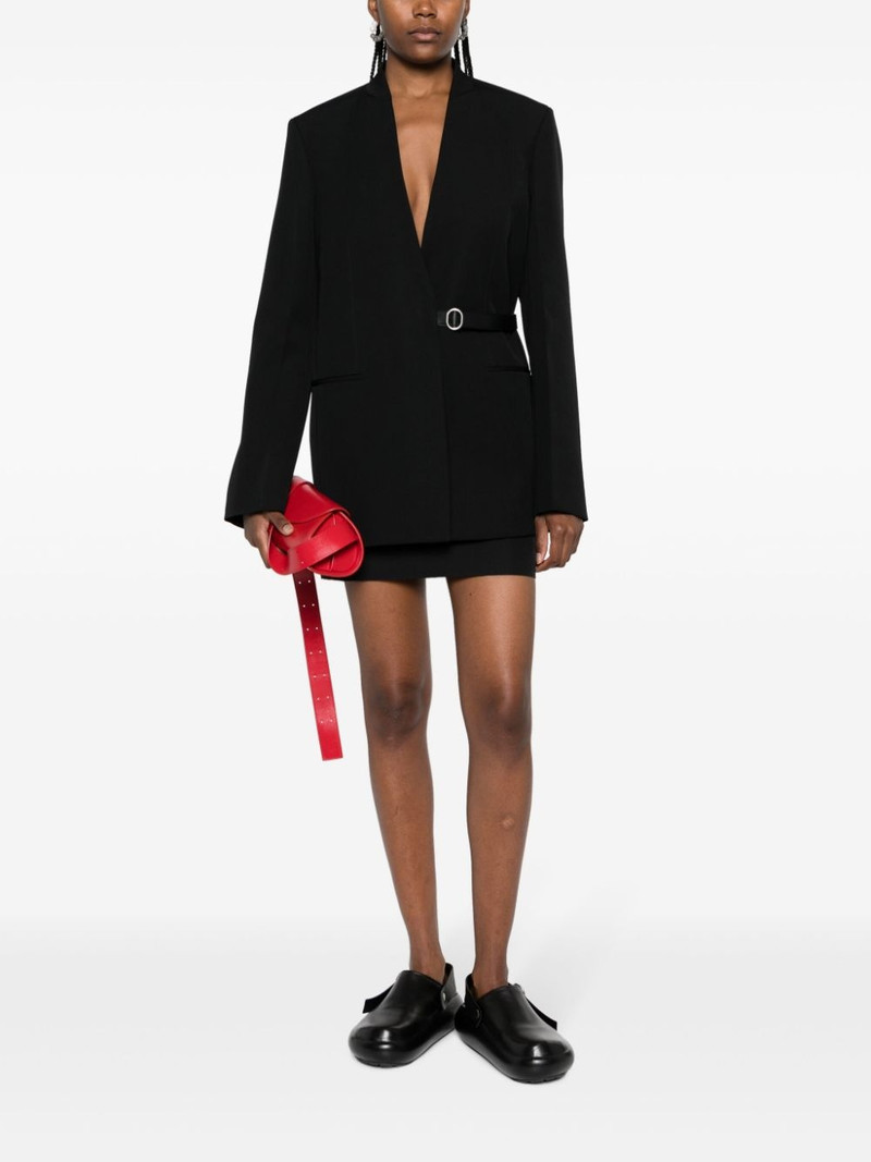 Jil Sander collarless belted blazer outlook