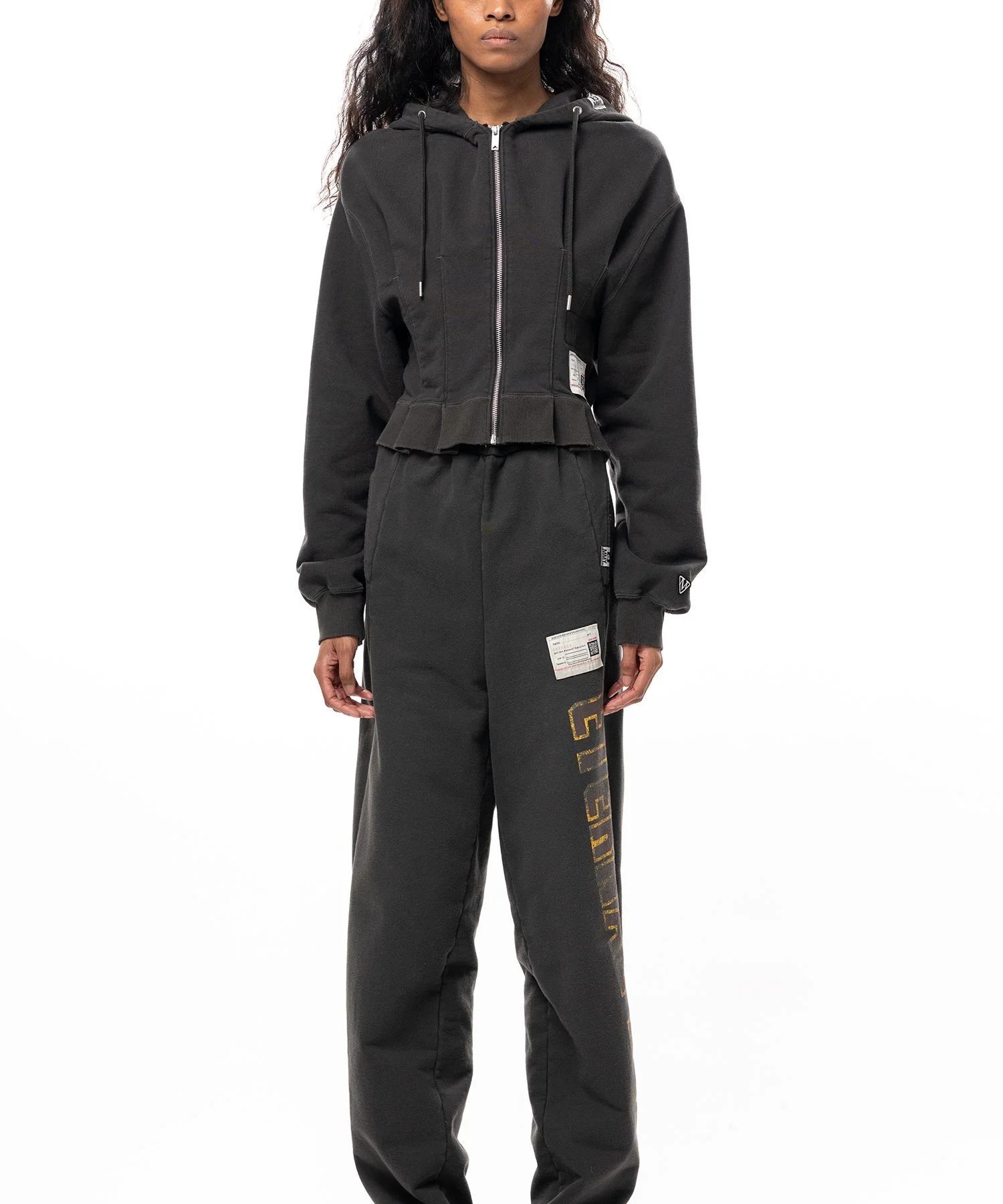 Waist Tucked Zip up Hoodie - 1